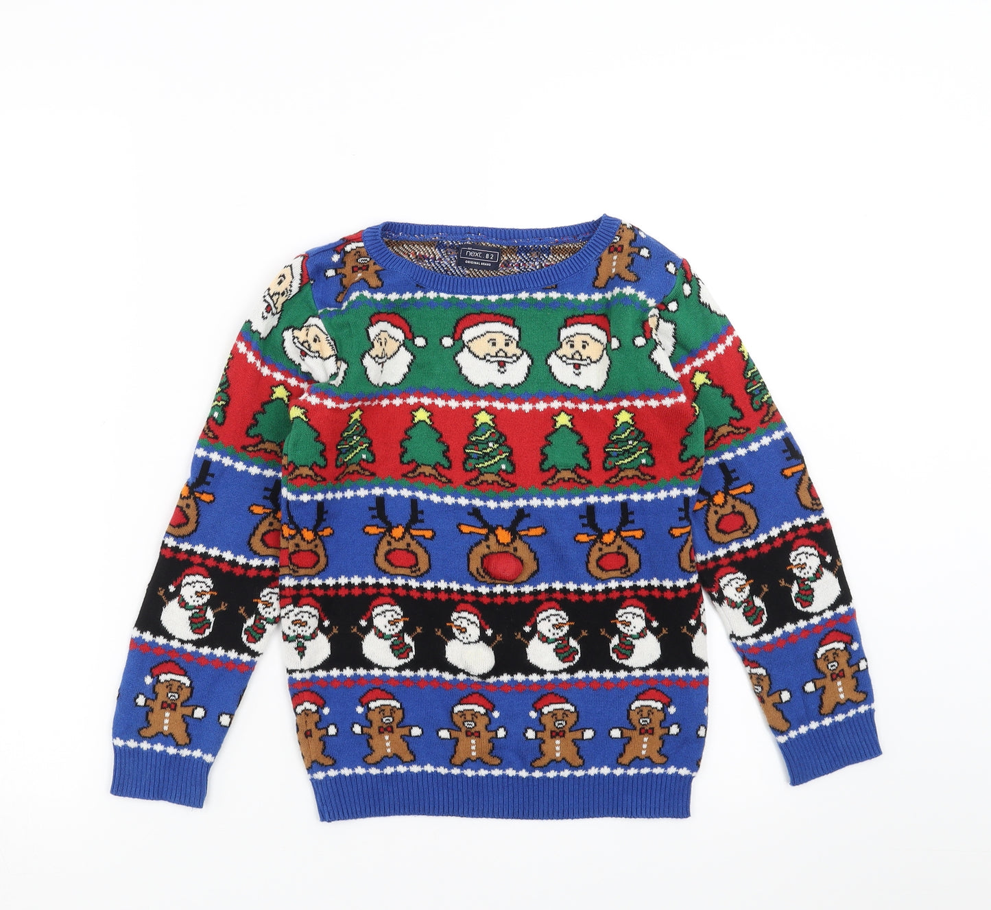 NEXT Boys Blue   Pullover Jumper Size 6 Years  - Christmas  Jumper