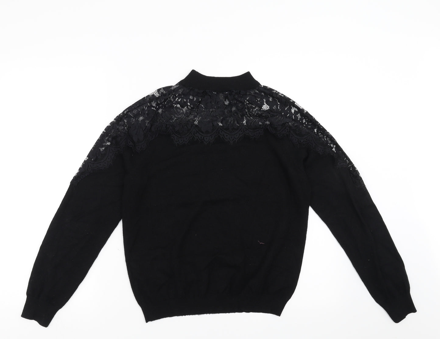 Primark Womens Black   Pullover Jumper Size S  - Lace detail