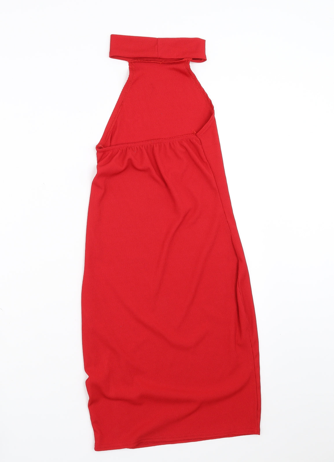PRETTYLITTLETHING Womens Red   Bodycon  Size 8  - Choker style neck