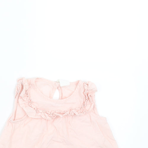 H&M Girls Pink   Basic Blouse Size 3-6 Months