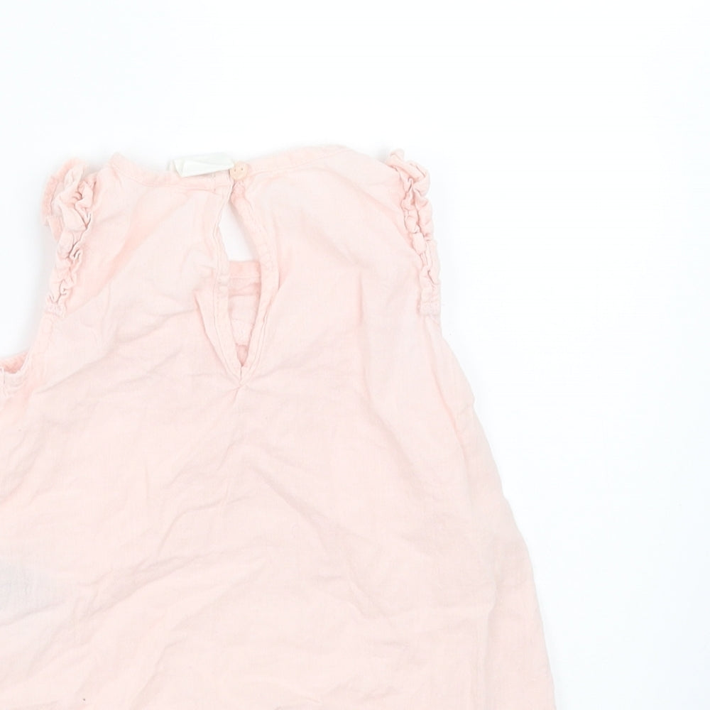 H&M Girls Pink   Basic Blouse Size 3-6 Months