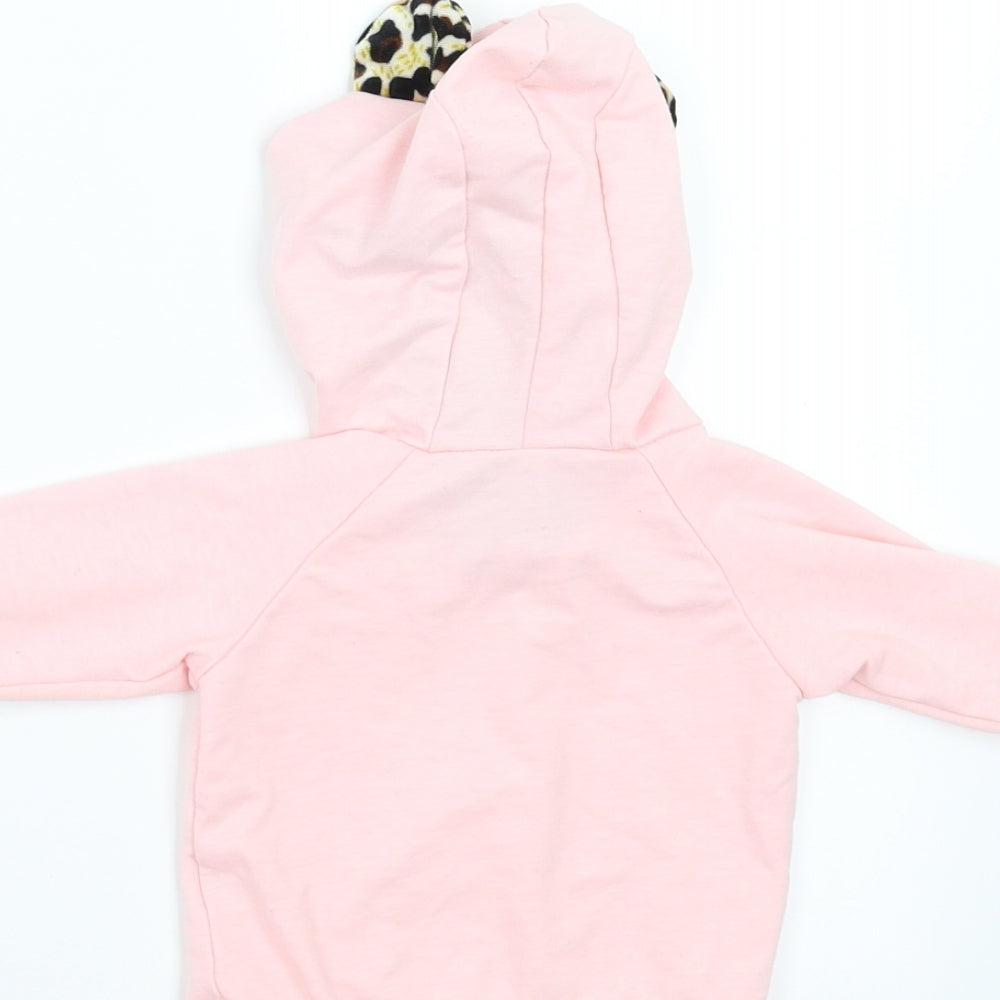Preworn Girls Pink   Pullover Jumper Size 9-12 Months  - hoodie