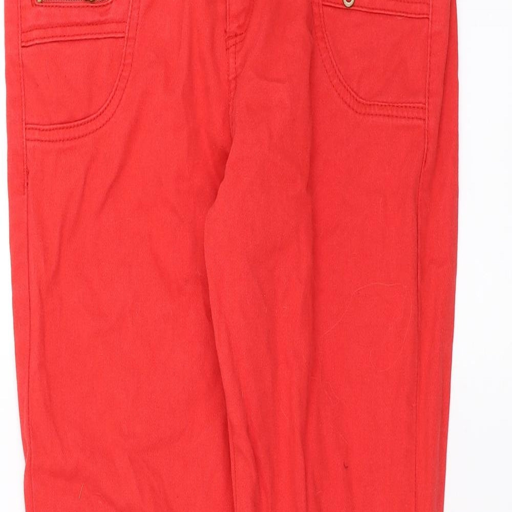 Primark Womens Red  Denim Skinny Jeans Size 12 L32 in