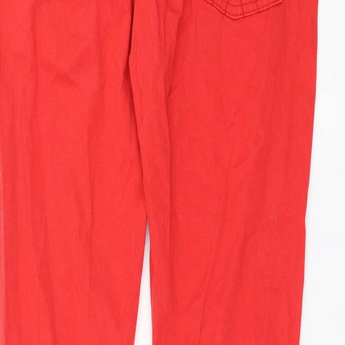 Primark Womens Red  Denim Skinny Jeans Size 12 L32 in