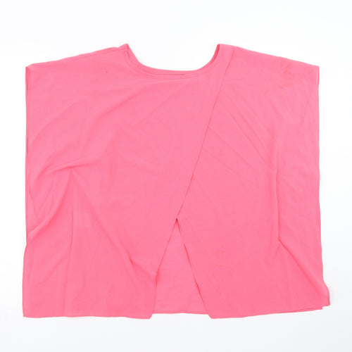 Internationale Womens Pink   Basic Blouse Size 10  - open back