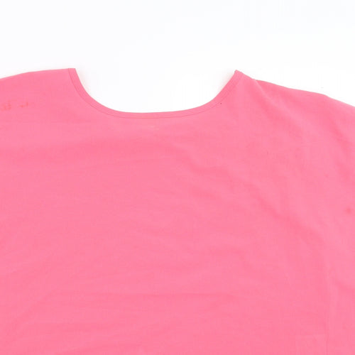 Internationale Womens Pink   Basic Blouse Size 10  - open back