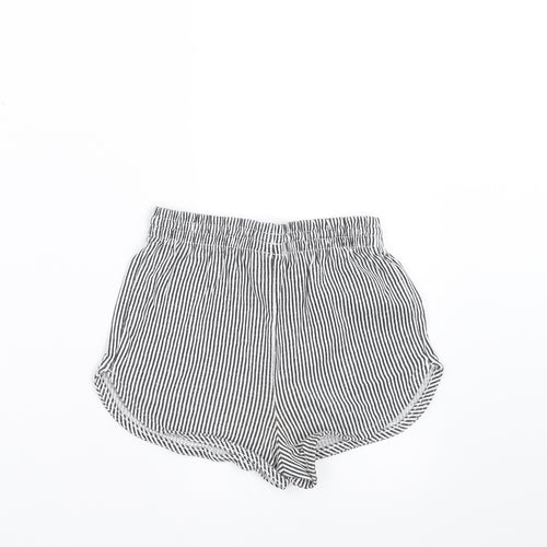 NEXT Girls Grey Striped  Hot Pants Shorts Size 6 Years