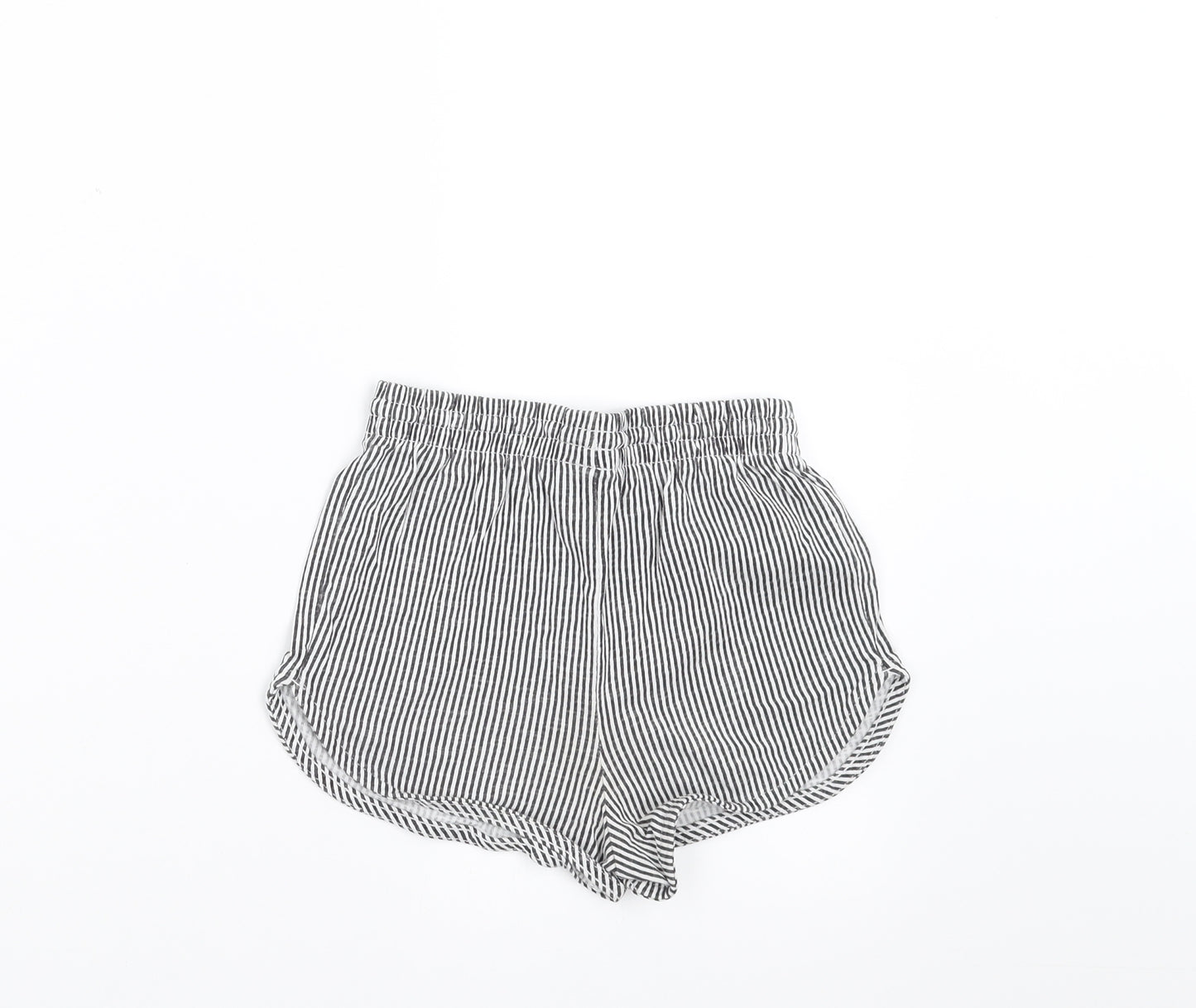 NEXT Girls Grey Striped  Hot Pants Shorts Size 6 Years