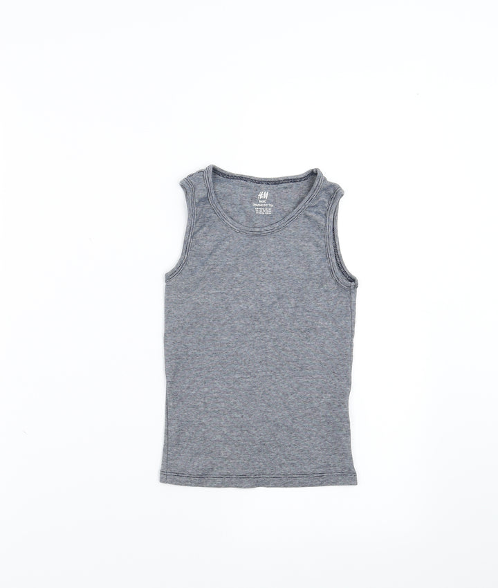 george & martha Boys Blue Striped Basic Tank Size 4-5 Years