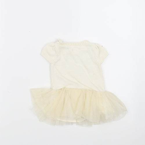 Gap Girls Ivory   Jumper Dress  Size 3-6 Months