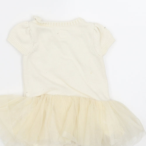 Gap Girls Ivory   Jumper Dress  Size 3-6 Months
