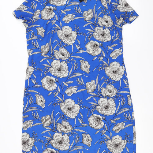 Primark Womens Blue Floral  Shift  Size 14