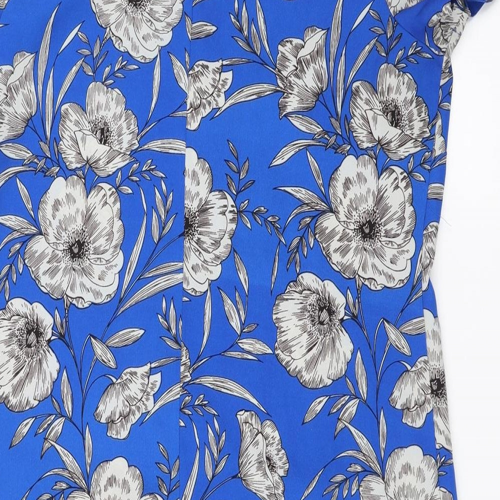Primark Womens Blue Floral  Shift  Size 14