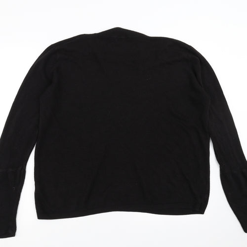 Papaya Womens Black   Pullover Jumper Size M  - Choker style neck