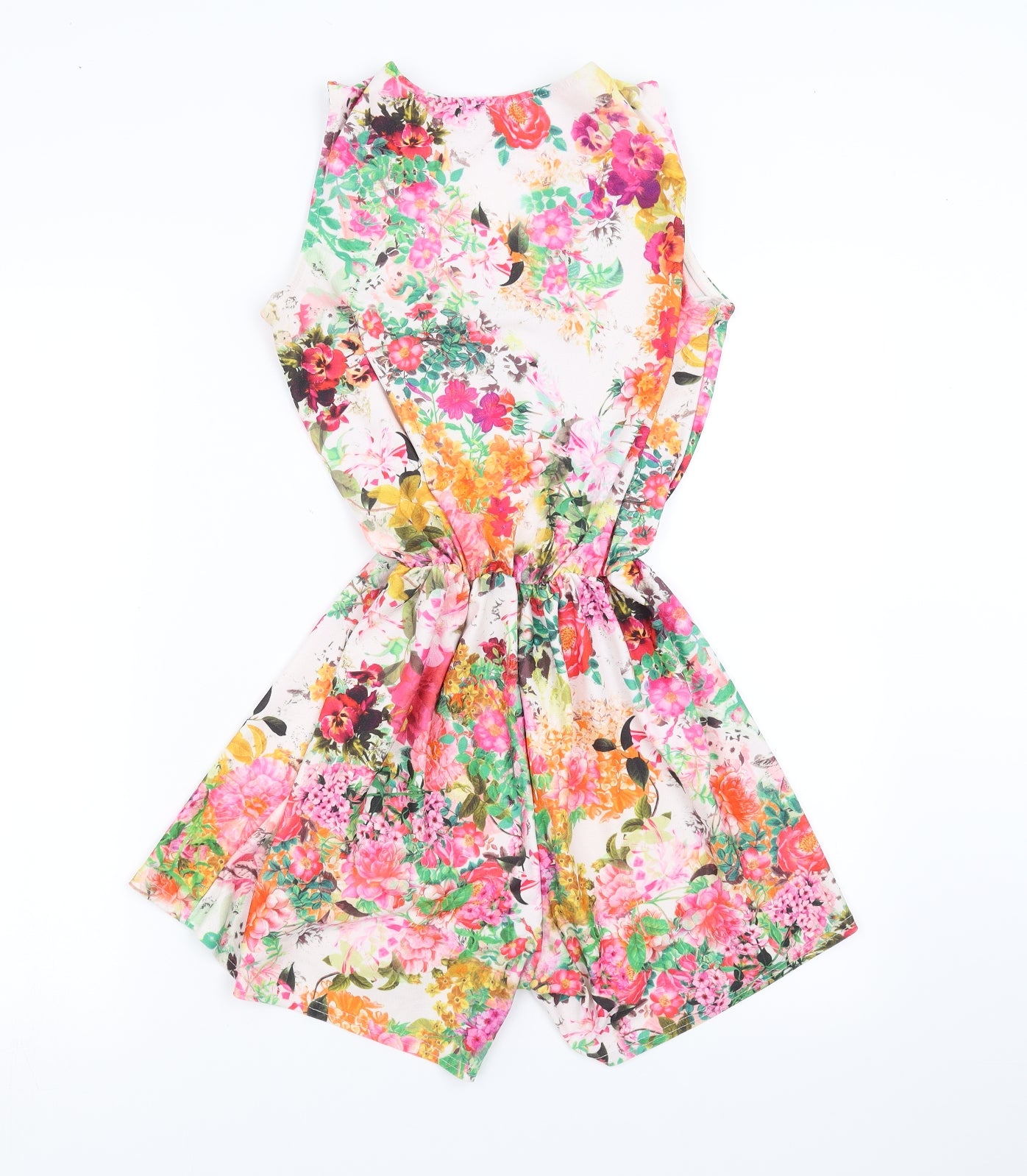 Quiz Womens Multicoloured Floral  Playsuit One-Piece Size 12