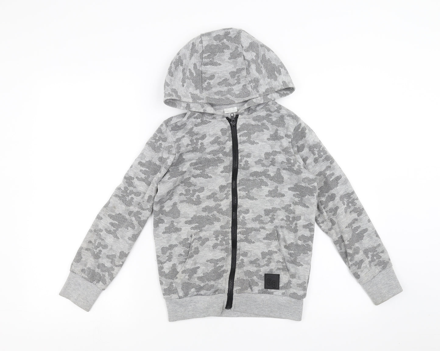 F&F Boys Green Camouflage  Full Zip Hoodie Size 8-9 Years