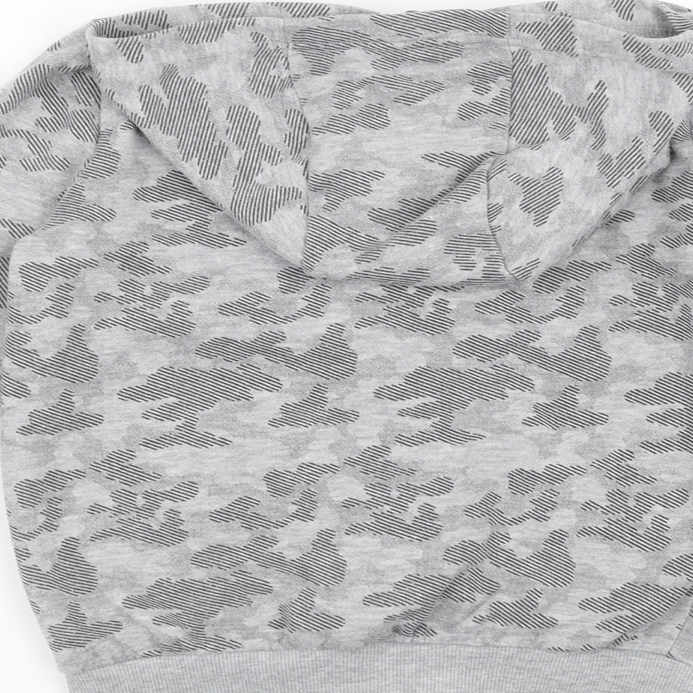 F&F Boys Green Camouflage  Full Zip Hoodie Size 8-9 Years