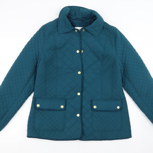 Marks and Spencer Womens Green   Quilted Jacket Size 14