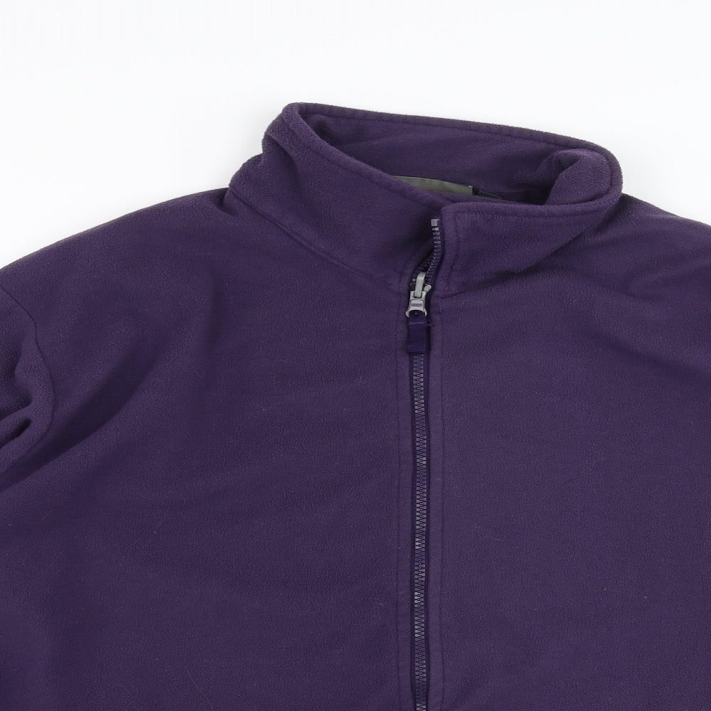 Mountain Life Womens Purple  Fleece Full Zip Jumper Size 20