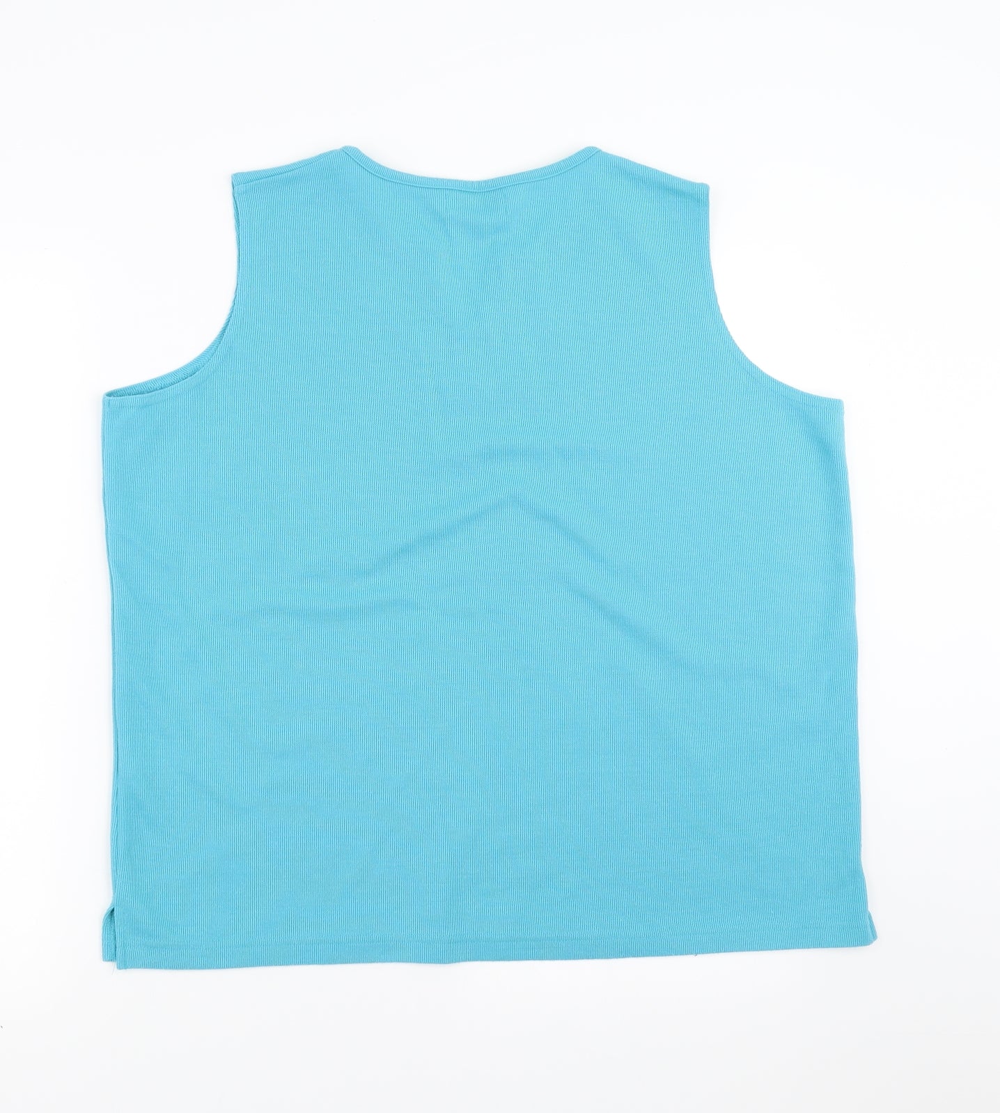 Bonmarché Womens Blue   Basic Blouse Size L  - Embroidered detail