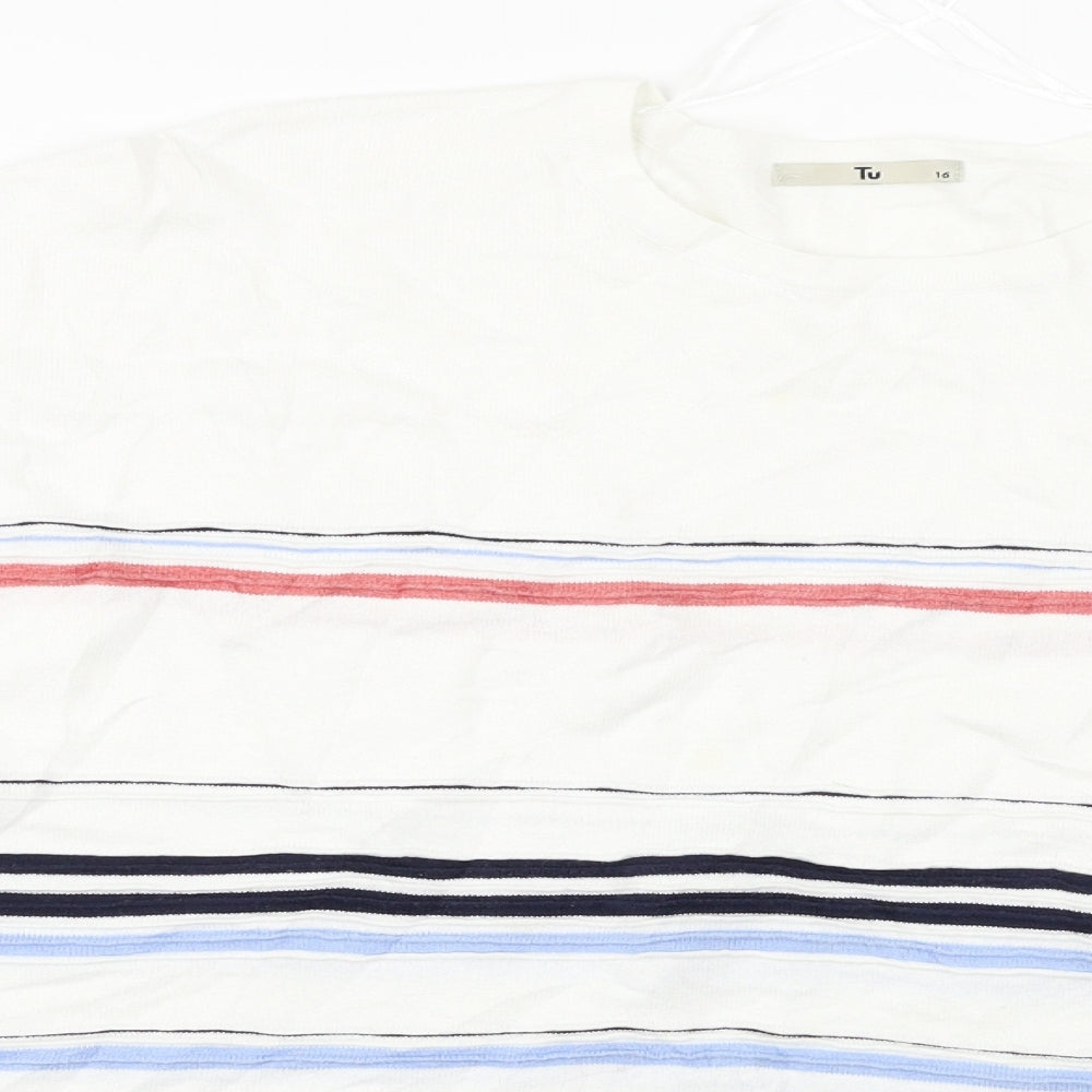 TU Womens White   Pullover Jumper Size 16