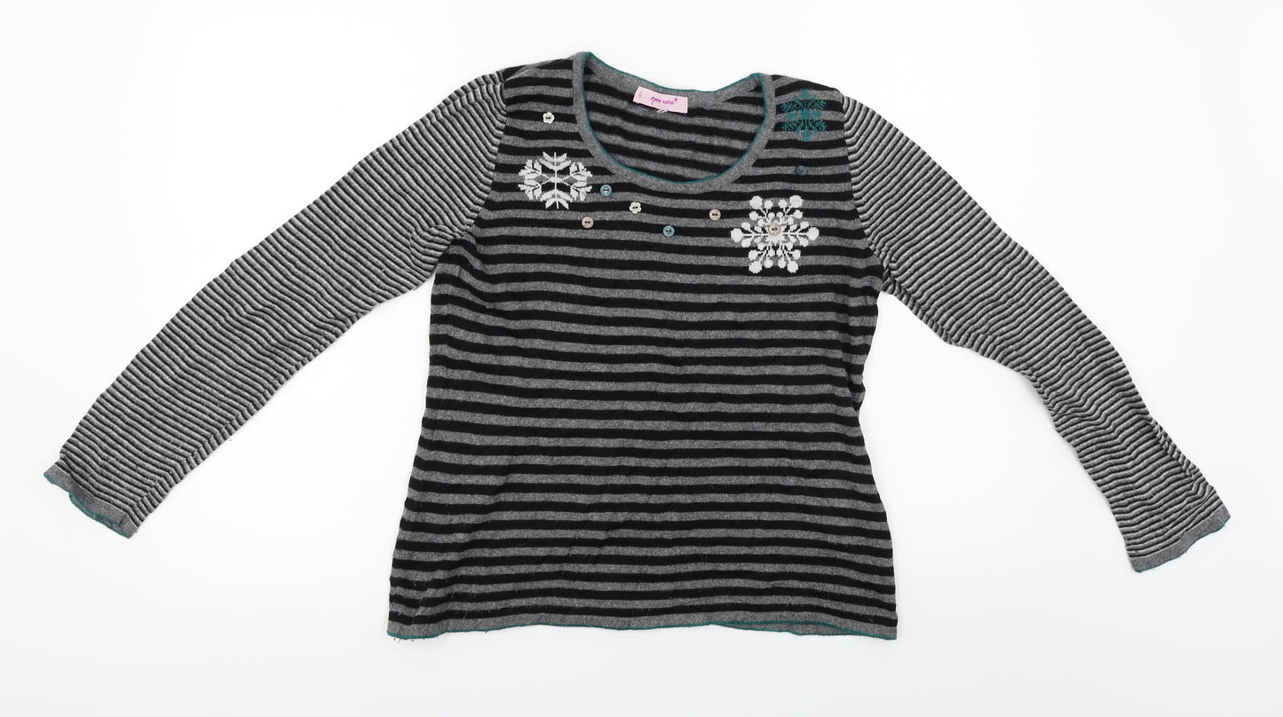 Per Una  Womens Black   Pullover Jumper Size 10