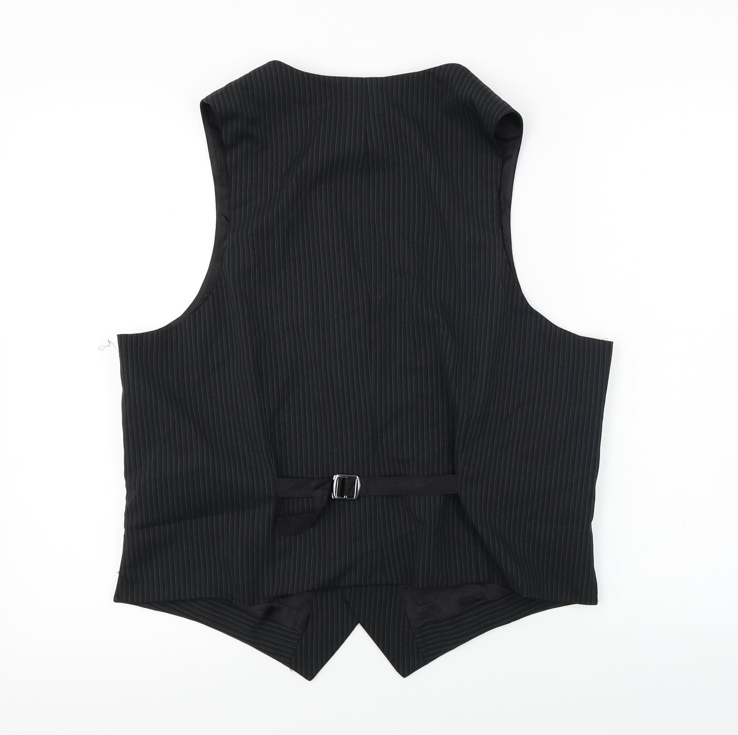 Preworn  Mens Black   Jacket Suit Waistcoat Size M