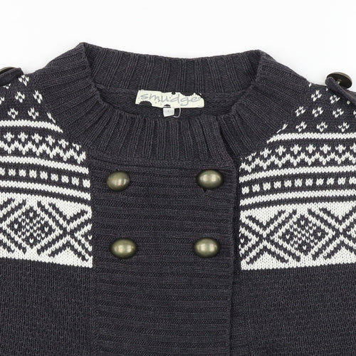 smudge  Womens Grey   Wrap Jumper Size L