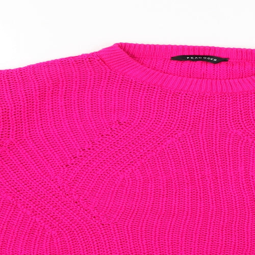 Peacokcs  Womens Pink   Pullover Jumper Size M