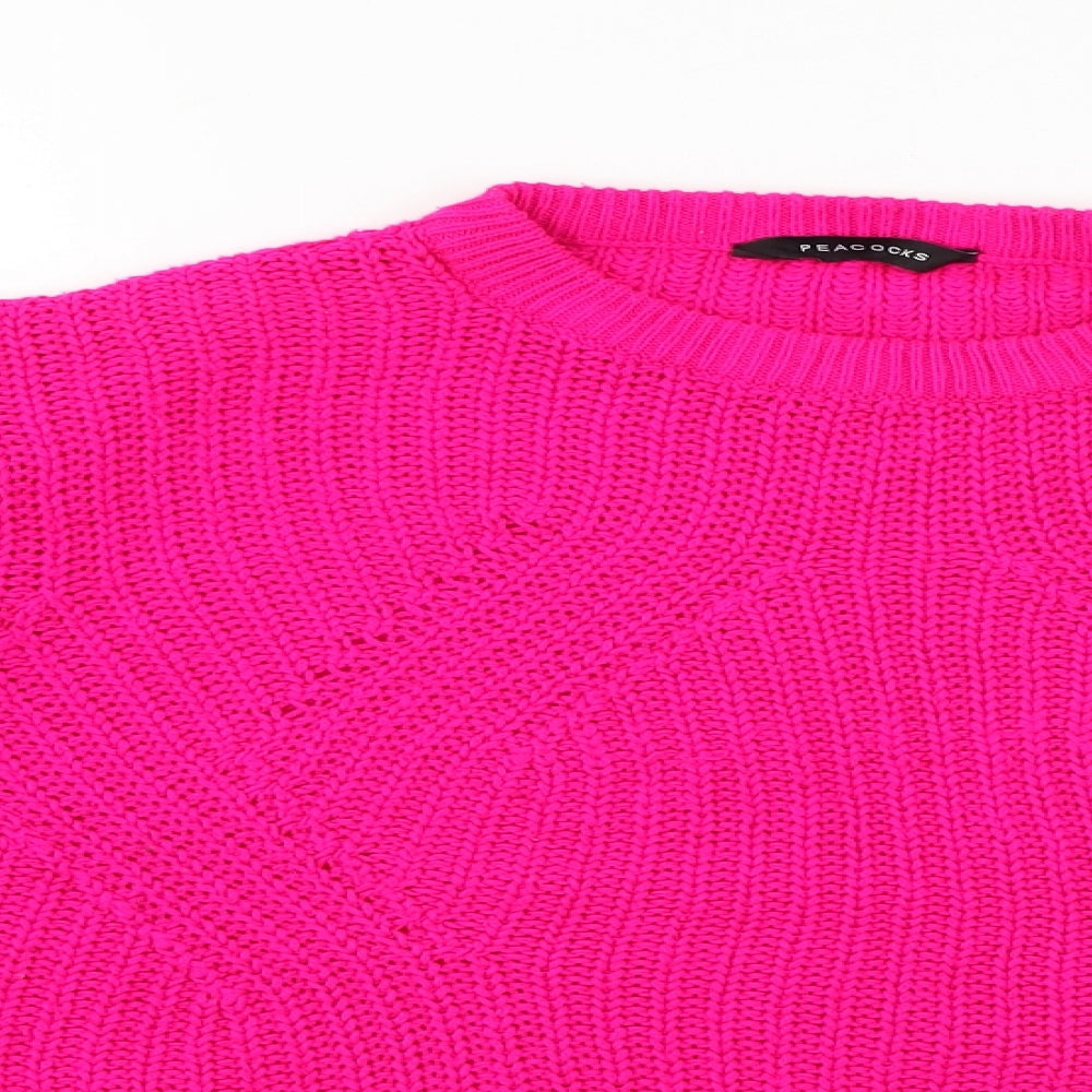 Peacokcs  Womens Pink   Pullover Jumper Size M
