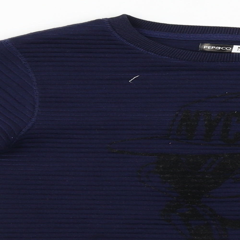 Pep&co   Boys Blue   Pullover Jumper Size 7-8 Years