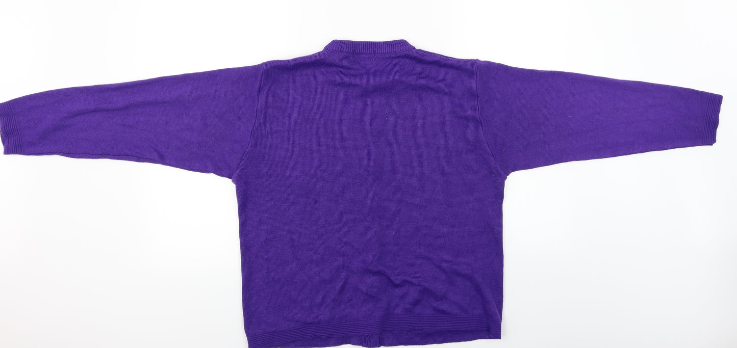 CARE Womens Purple   Cardigan Jumper Size M