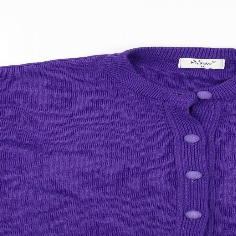 CARE Womens Purple   Cardigan Jumper Size M