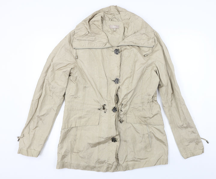 soon Womens Beige Jacket Coat Size 14
