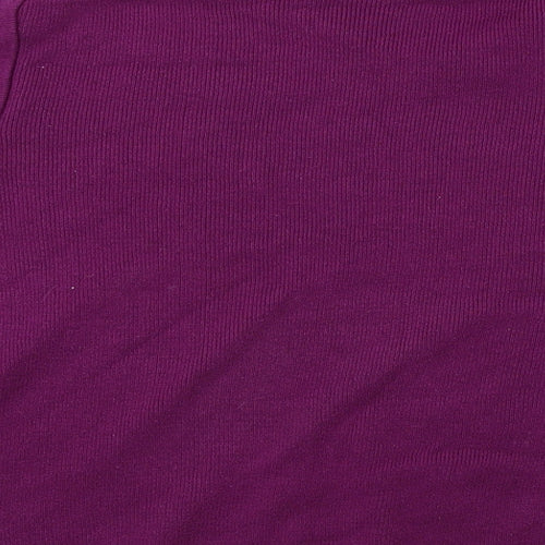 Skovhuus  Womens Purple Herringbone  Pullover Jumper Size 2XL