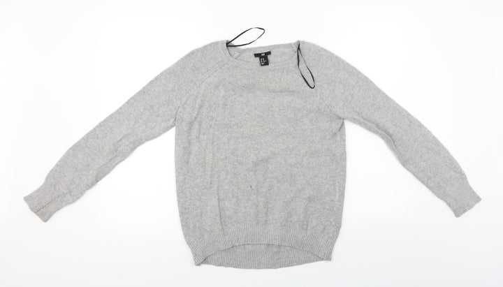 H&M Womens Grey Pullover Jumper Size XS