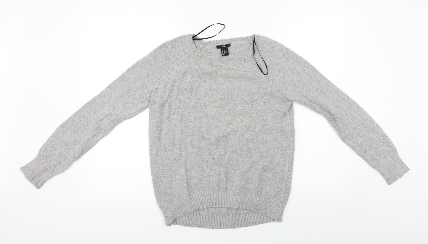 H&M Womens Grey   Pullover Jumper Size XS
