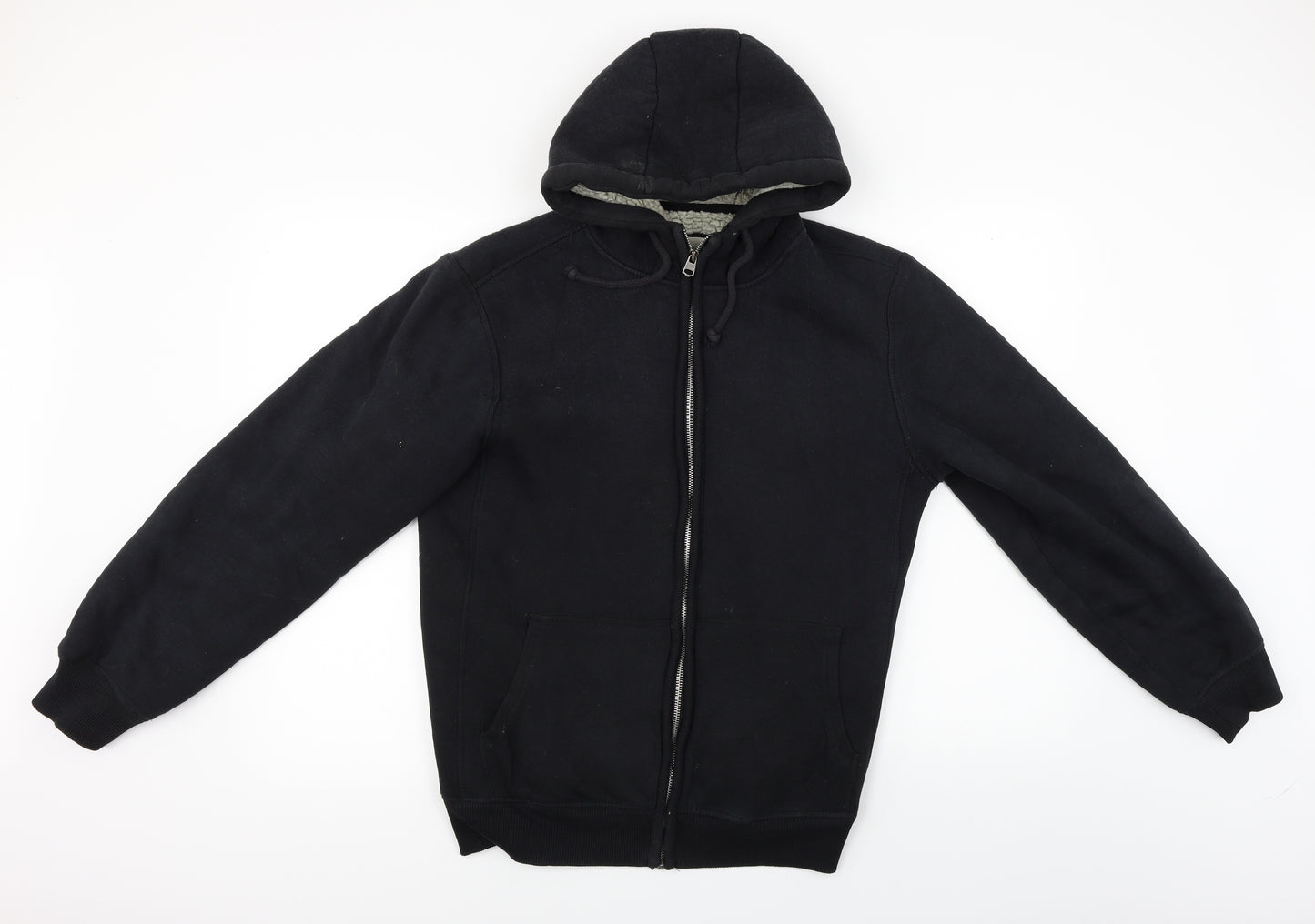 Cedar Wood State  Mens Black   Full Zip Hoodie Size M
