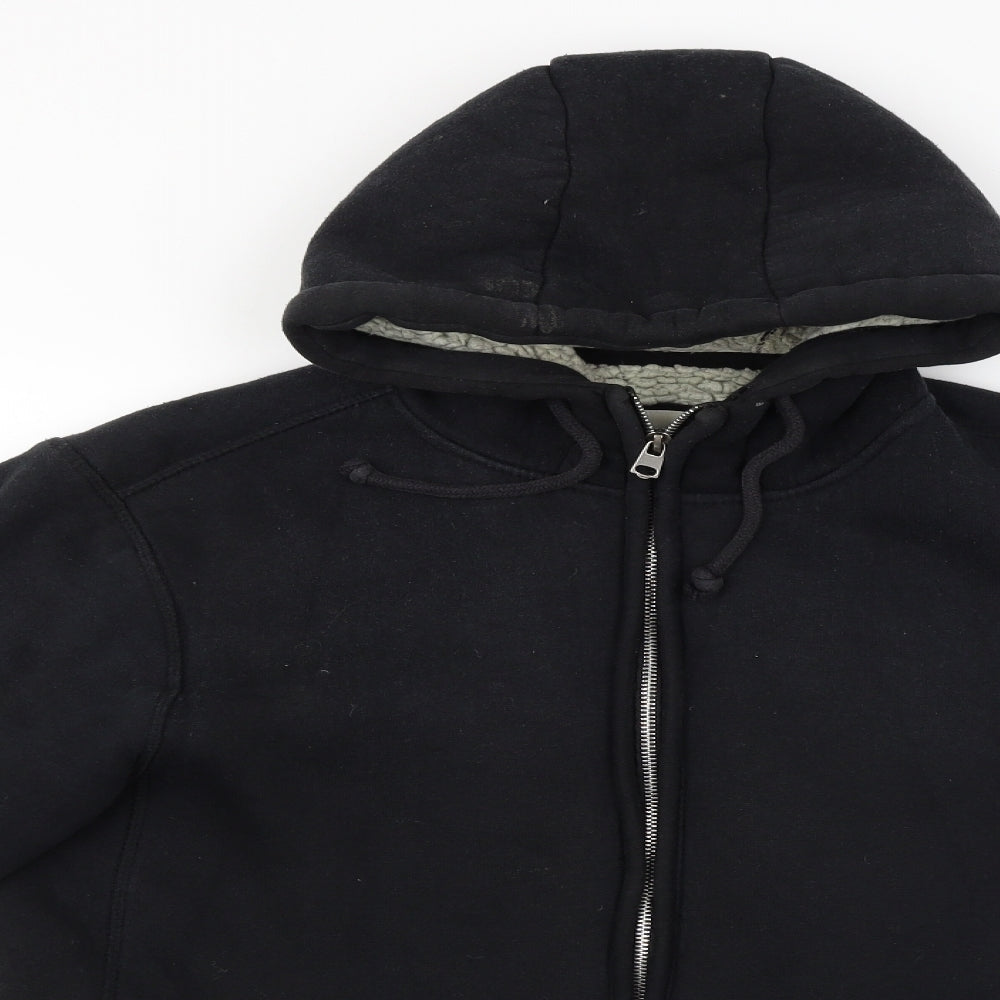 Cedar Wood State  Mens Black   Full Zip Hoodie Size M