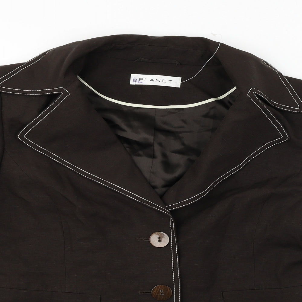 planet Womens Brown   Jacket Coat Size 10