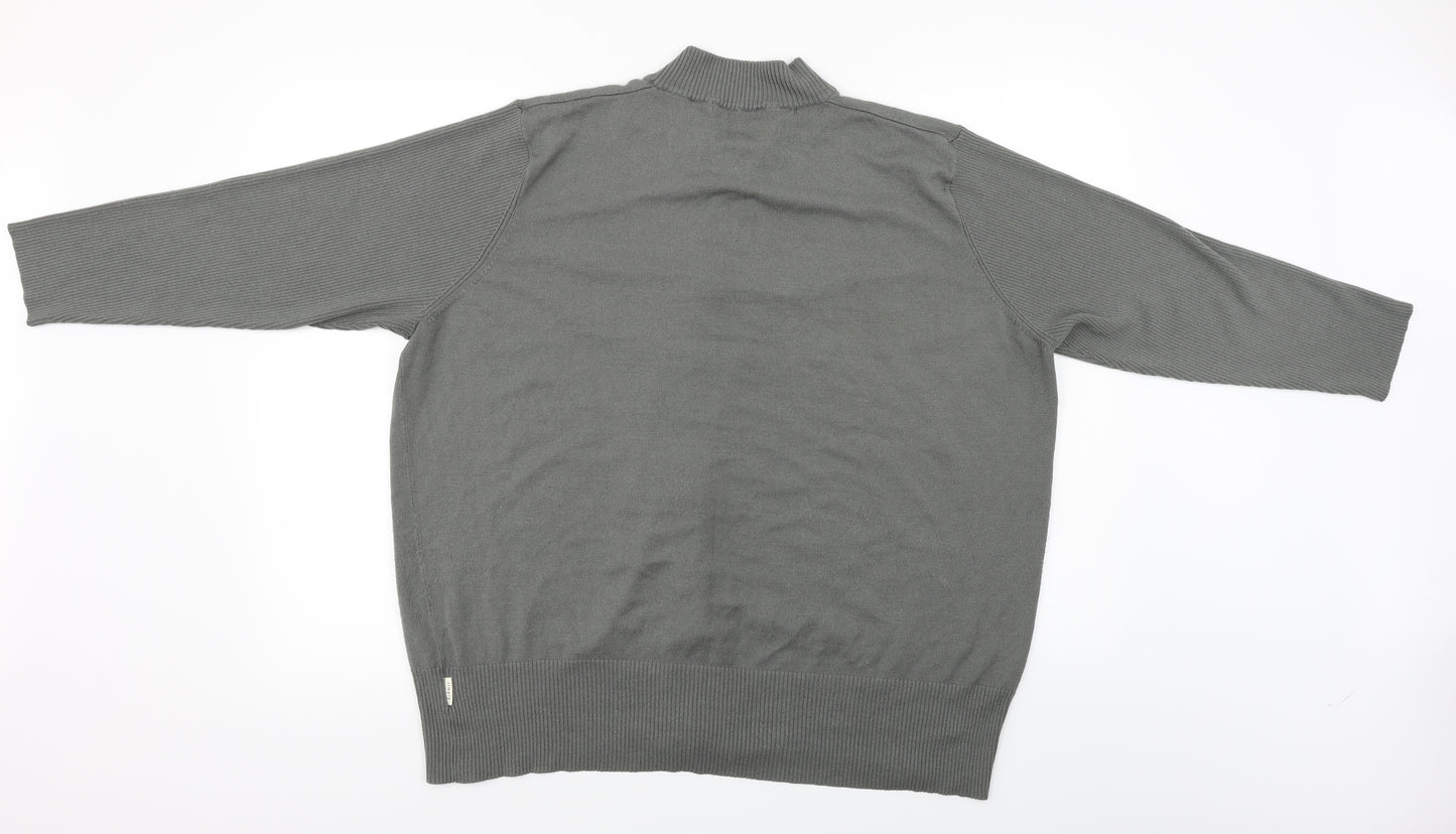 simply Mens Grey   Full Zip Jumper Size L