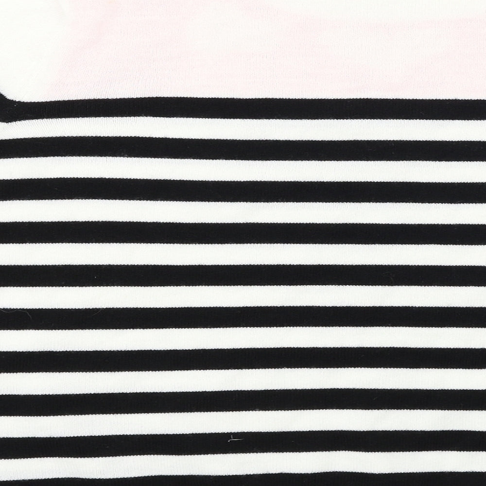 George Womens White Striped  Pullover Jumper Size 14