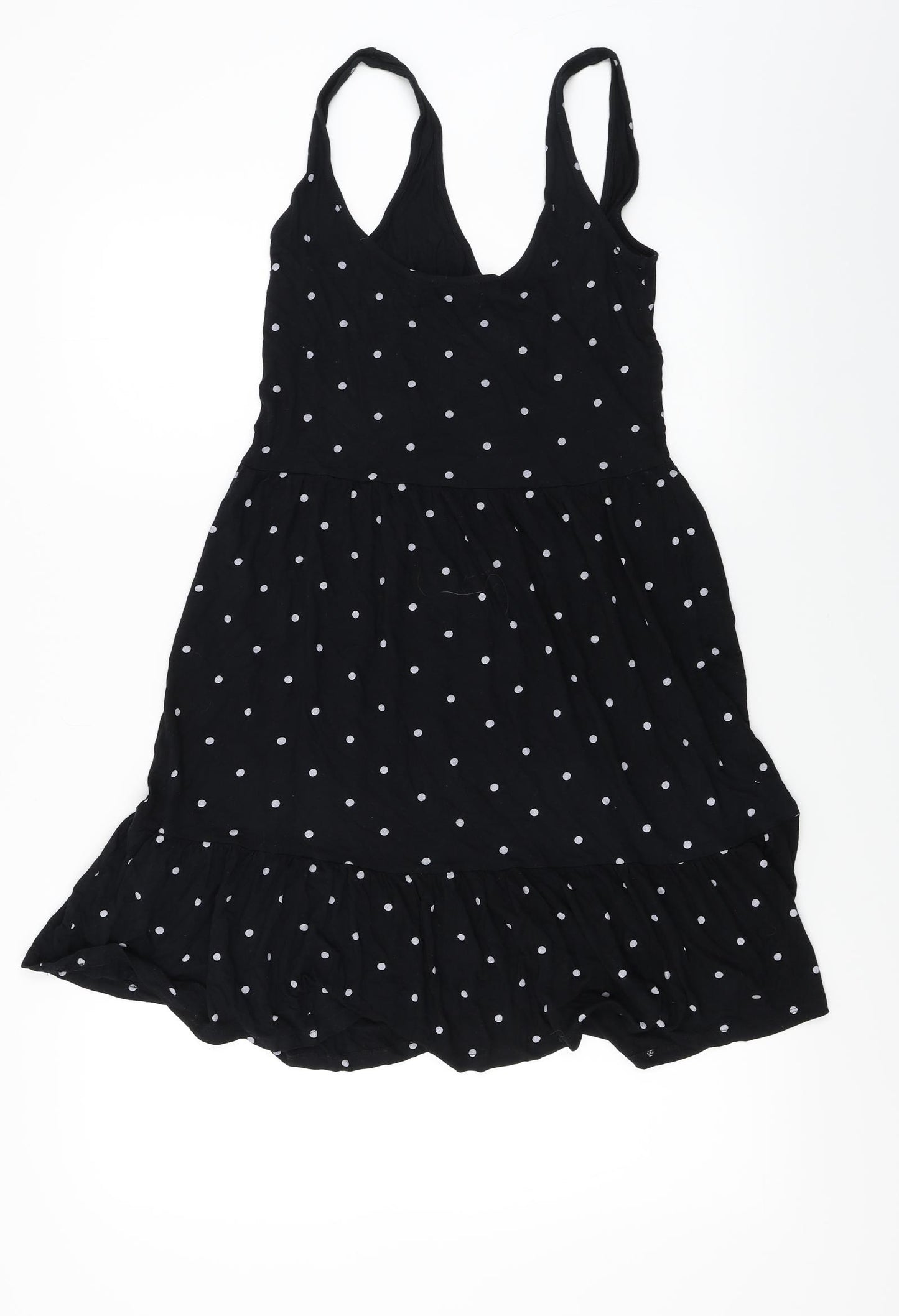Pieces  Womens Black Polka Dot  Basic Blouse Size M