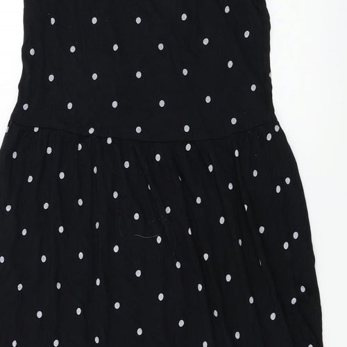 Pieces  Womens Black Polka Dot  Basic Blouse Size M