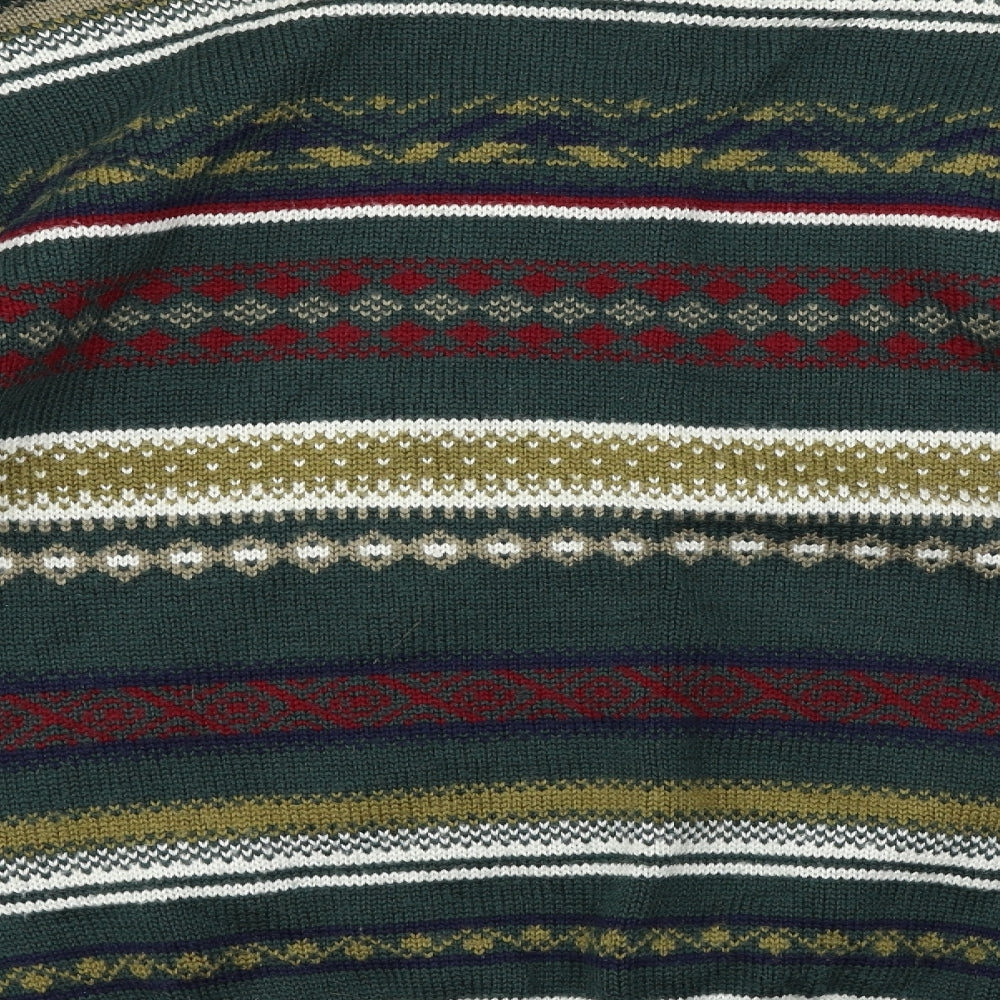 Mexx  Mens Green Herringbone  Pullover Jumper Size L