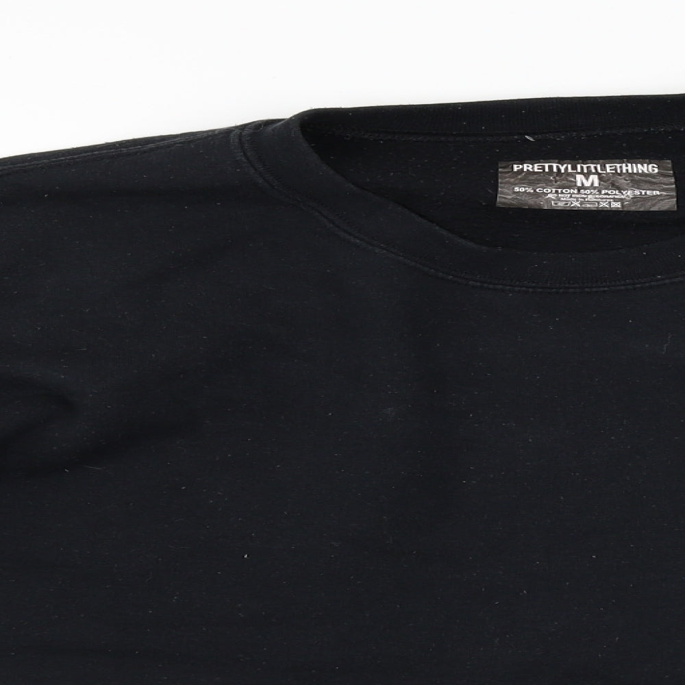 PRETTYLITTLETHING Womens Black   Pullover Jumper Size M