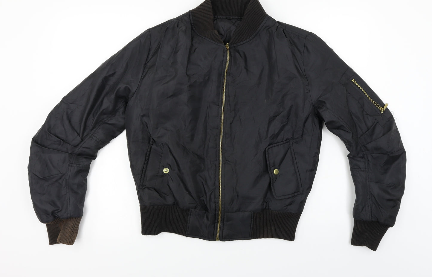 Preworn  Womens Black   Jacket Coat Size S