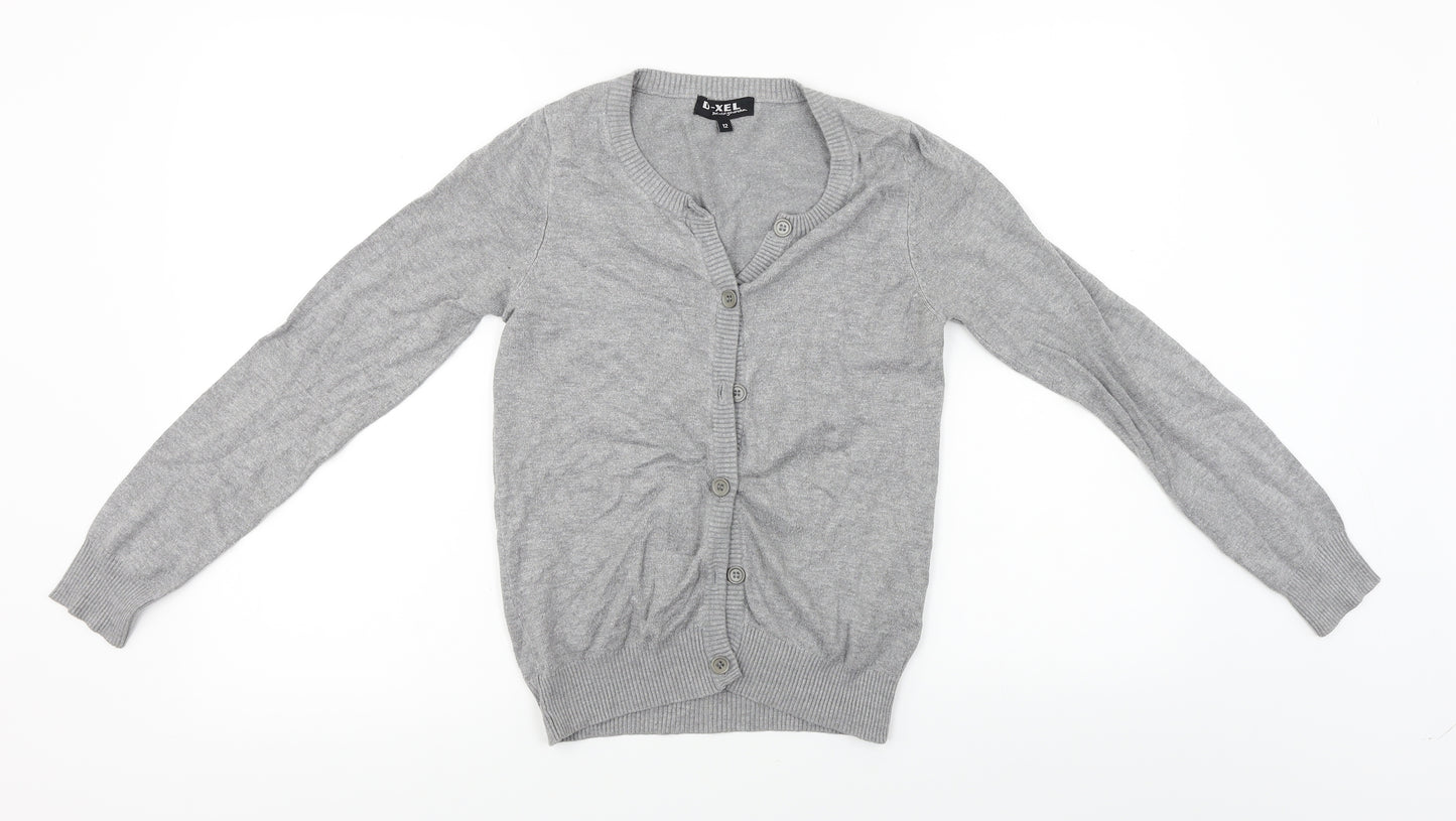 d-xel  Womens Grey   Cardigan Jumper Size 12