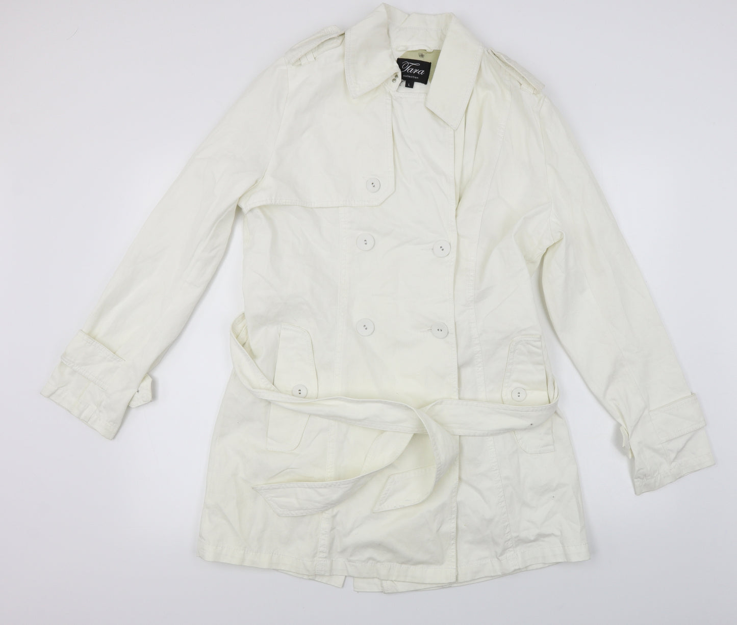 Zara Womens White   Jacket Coat Size L