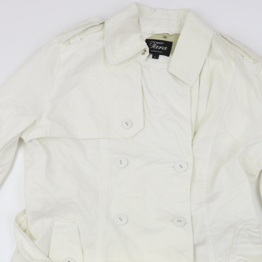 Zara Womens White   Jacket Coat Size L